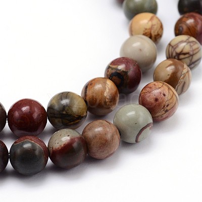 Natural Gemstone Round Bead Strands X-G-J303-16-10mm-1