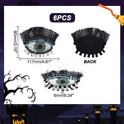 Evil Eye with Eyelash Appliques DIY-WH0401-32-1