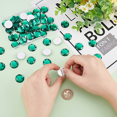 60Pcs Self-Adhesive Acrylic Rhinestone Stickers STIC-FG0001-01A-1