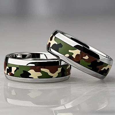 201 Stainless Steel Epoxy Resin Finger Rings WG28C55-01-1