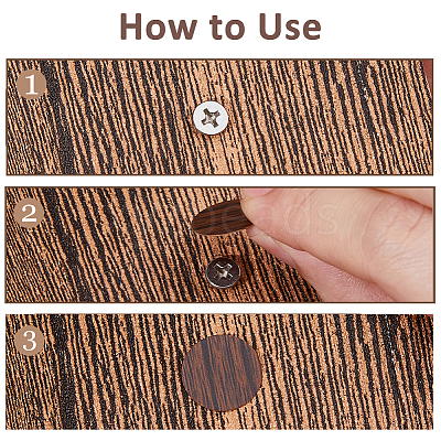 24 Sheets 12 Colors PVC Self-Adhsive Screw Holes Cover Caps Stickers DIY-FH0010-35-1
