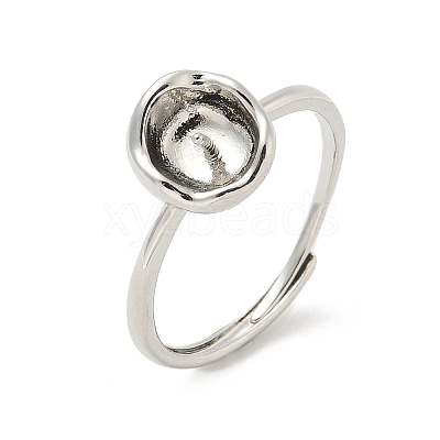Brass Cup Peg Open Cuff Ring Settings KK-G518-10P-04-1