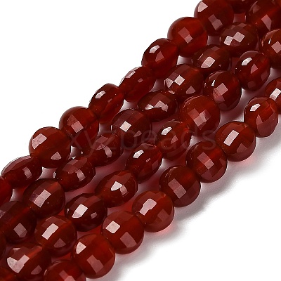 Natural Carnelian(Dyed & Heated) Beads Strands G-C179-A6mm-24-1