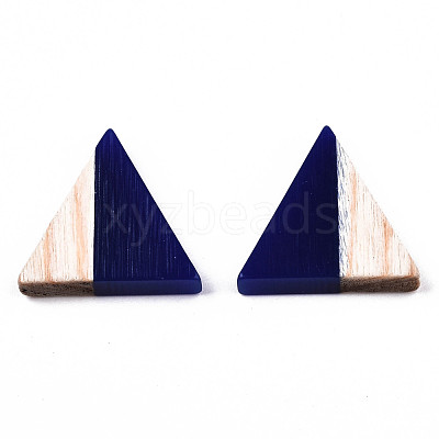 Opaque Resin & Wood Cabochons CRES-N028-001A-B01-1