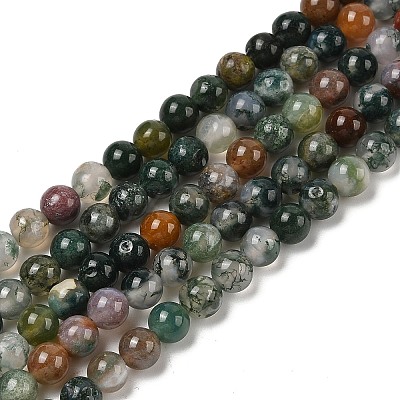 Natural Indian Agate Beads Strands G-A248-A01-01-1