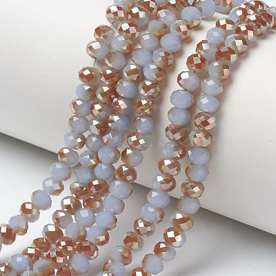Electroplate Glass Beads Strands EGLA-A034-J4mm-J05-1