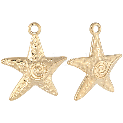 6Pcs 304 Stainless Steel Pendants STAS-BBC0008-23-1