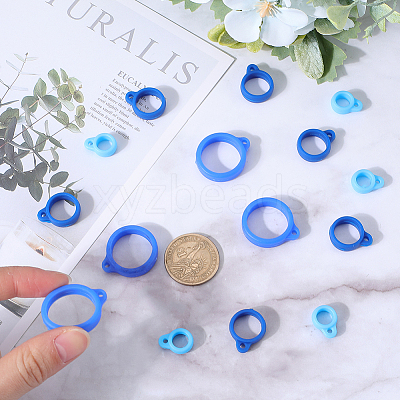 60Pcs 3 Style Silicone Pendant SIL-GF0001-28B-1