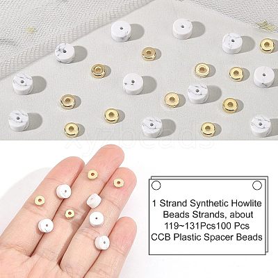 1 Strand Synthetic Howlite Beads Strands G-NB0003-32-1