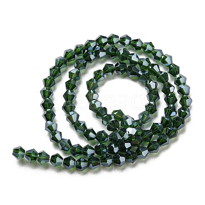 Transparent Electroplate Glass Beads Strands EGLA-A039-T3mm-A25-1