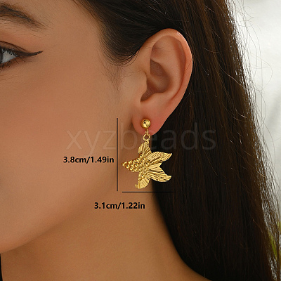 Minimalist Stainless Steel Dangle Stud Earrings AU5981-2-1