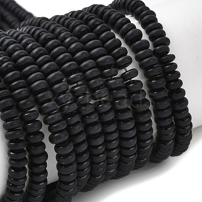 Natural Black Onyx(Dyed & Heated) Beads Strands G-P575-A37-4x2mm-1