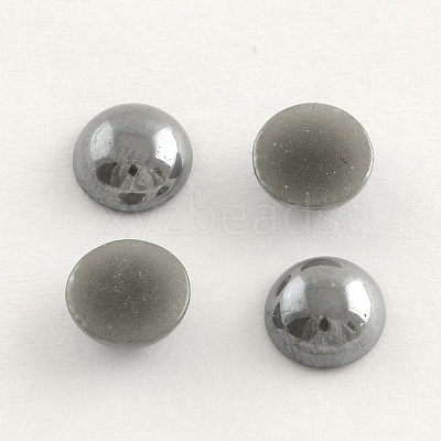 Pearlized Plated Opaque Glass Cabochons PORC-S801-14mm-41-1