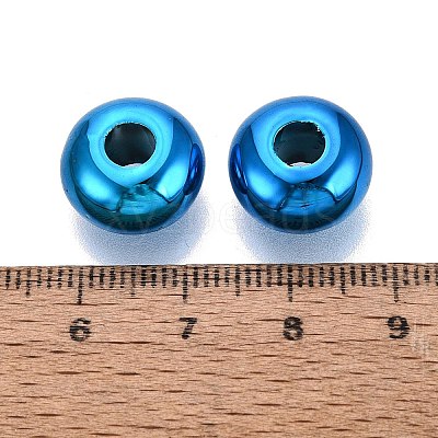 UV Plating Opaque Acrylic European Beads PACR-T017-19M-08-1