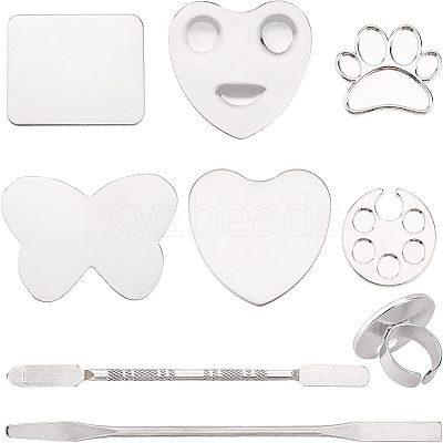 Alloy & 430 & 410 Stainless Steel Palette and Double Head Spoon Palette Spatulas Stick Rod MRMJ-FG0001-13-1
