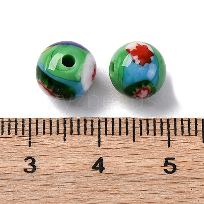 Handmade Millefiori Lampwork Beads LAMP-R003-02A-08-1