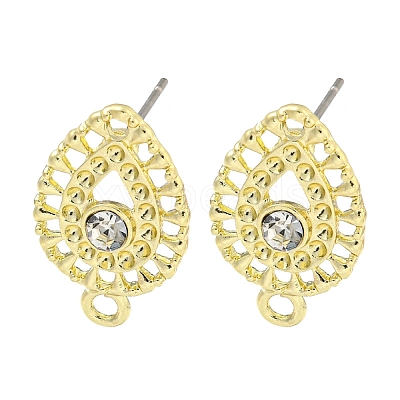Rack Plating Alloy Stud Earring Finding FIND-C053-04G-1