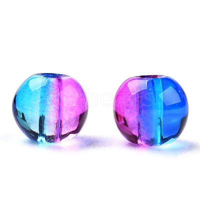 Mixed Style & Mixed Color Round Spray Painted Glass Beads DGLA-X0003-4mm-1