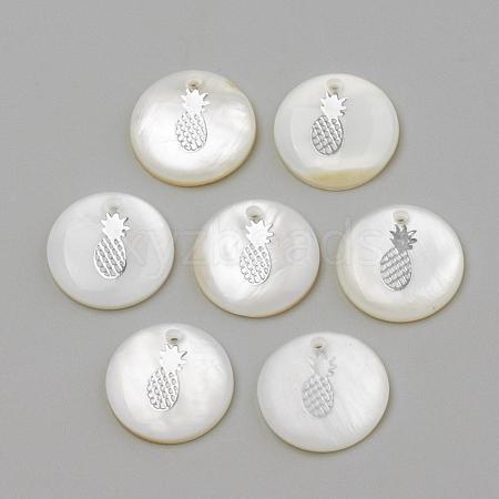 Freshwater Shell Pendants SHEL-Q010-009P-1