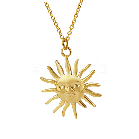 Stylish Stainless Steel Sun Pendant Necklaces for Women EQ3081-3-1