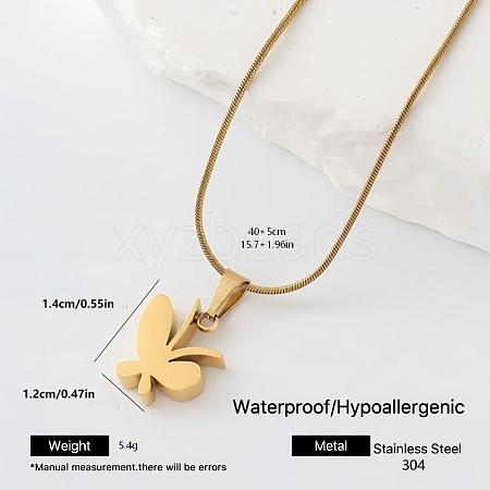 Elegant 304 Stainless Steel Pendant Necklaces for Women JT5004-5-1