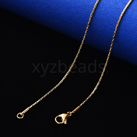 PVD Vacuum Plating 304 Stainless Steel Coreana Chain Necklace NJEW-S420-005C-G-1