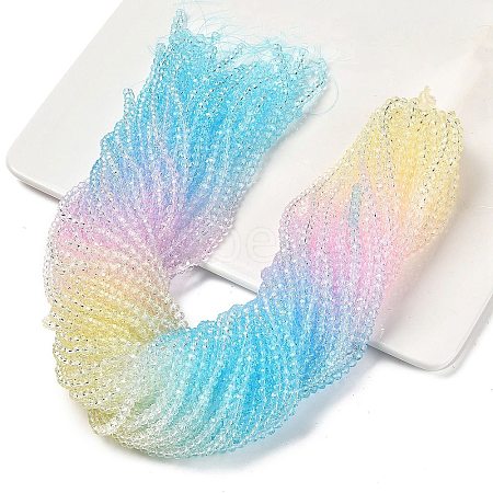 Transparent Painted Glass Beads Strands LS-DGLA-A034-T3mm-A21-1