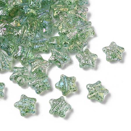 UV Plating Transparent Acrylic Beads OACR-G051-01D-1