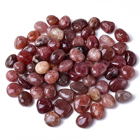 Natural Strawberry Quartz Imitation Pebble Ornament PW-WG8720F-03-1