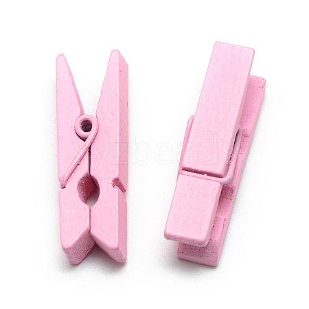 Dyed Wooden Craft Pegs Clips WOOD-R249-013J-1