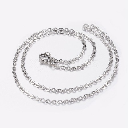 Non-Tarnish 304 Stainless Steel Cable Chain Necklaces NJEW-I205-17P-1