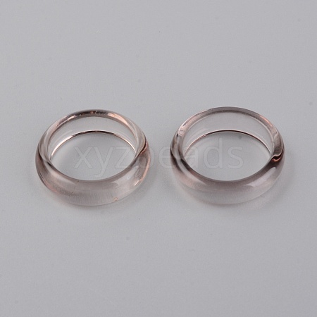 Transparent Resin Finger Rings RESI-WH0024-76L-1