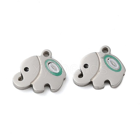 304 Stainless Steel Enamel Charms STAS-D018-05P-1