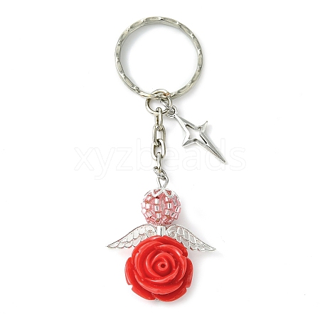 Resin & Alloy & Glass Keychain KEYC-MZ00015-05-1