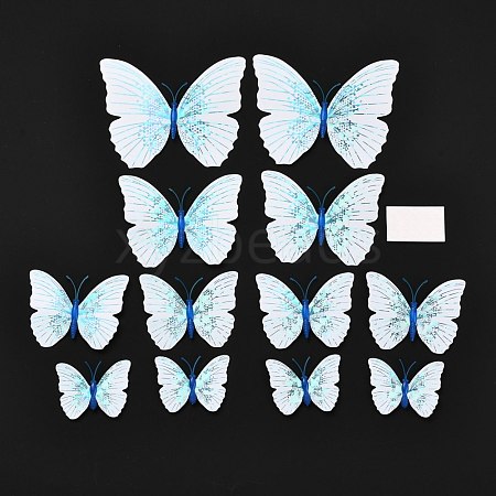 PVC Plastic Artificial 3D Butterfly Decorations DIY-I072-02B-1