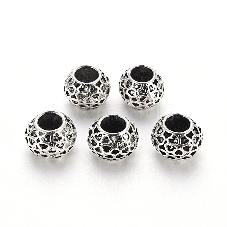 Tibetan Style Alloy European Beads TIBE-N006-76AS-LF-1