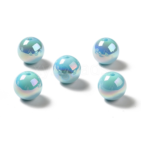 UV Plating Rainbow Iridescent Acrylic Beads LS-X-PACR-D070-01I-1