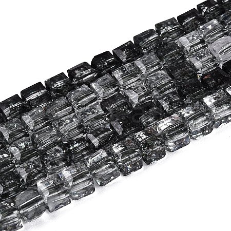 Crackle Transparent Glass Beads Strands GLAA-N062-4mm-02-1