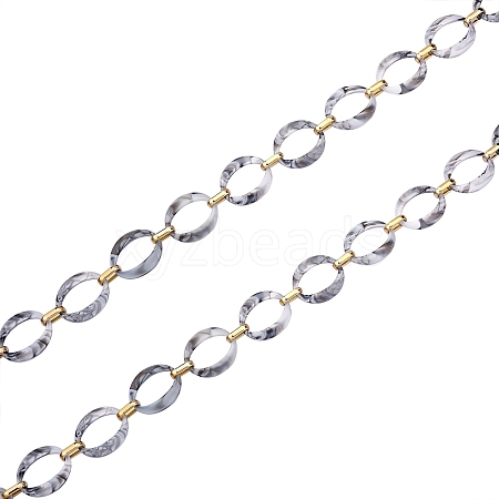 Handmade Imitation Gemstone Style Link Chains AJEW-J034-01D-1