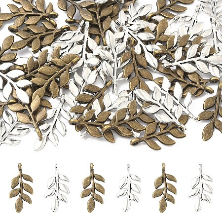 60Pcs 2 Colors Tibetan Style Alloy Pendants FIND-YW0011-27-1