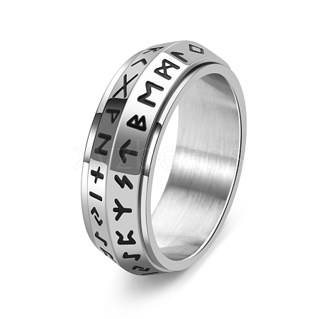 Rotatable Titanium Steel Finger Ring PW-WG27E87-05-1