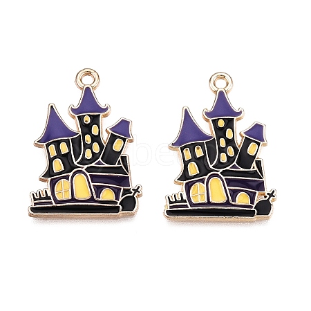 Halloween Theme Rack Plating Alloy Enamel Pendants ENAM-N056-393B-KCG-1