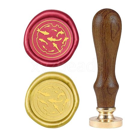 DIY Wood Wax Seal Stamp AJEW-WH0131-267-1