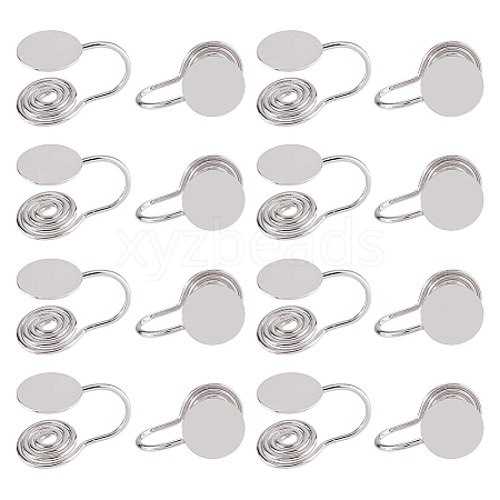 16Pcs Brass Spiral Pad Ear Cuff Findings EJEW-HS0001-24P-1