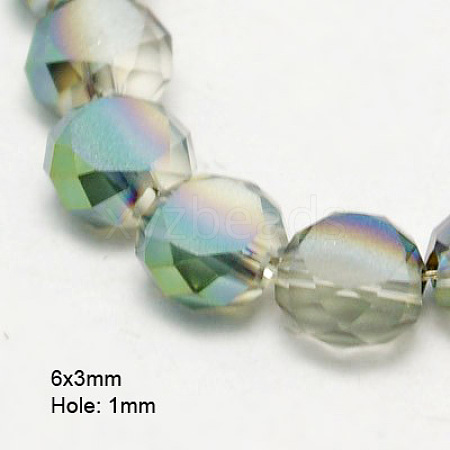 Electroplate Glass Beads EGLA-D028-01-1