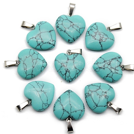 Synthetic Turquoise Pendant PW-WG99078-19-1