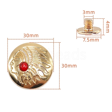 Alloy Decorative Buttons PW-WG1200D-19-1