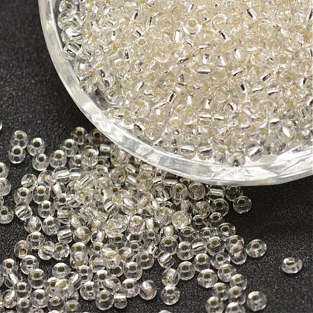 6/0 Transparent Glass Round Seed Beads X-SEED-J010-F6-21-1