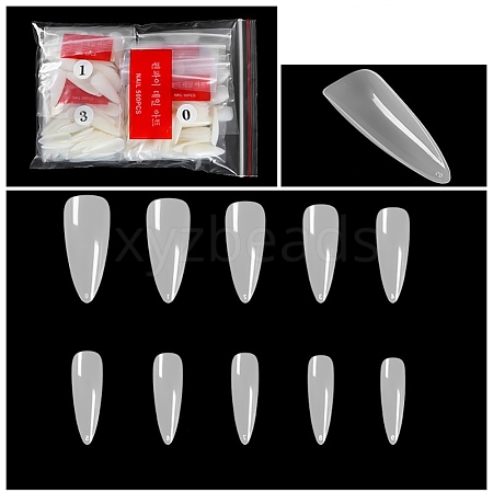 Plastic Seamless Almond False Nail Tips MRMJ-T065-08-3A-1