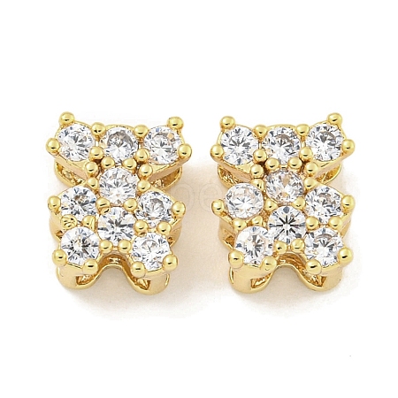 Brass with Clear Cubic Zirconia Charms KK-Q820-22G-1